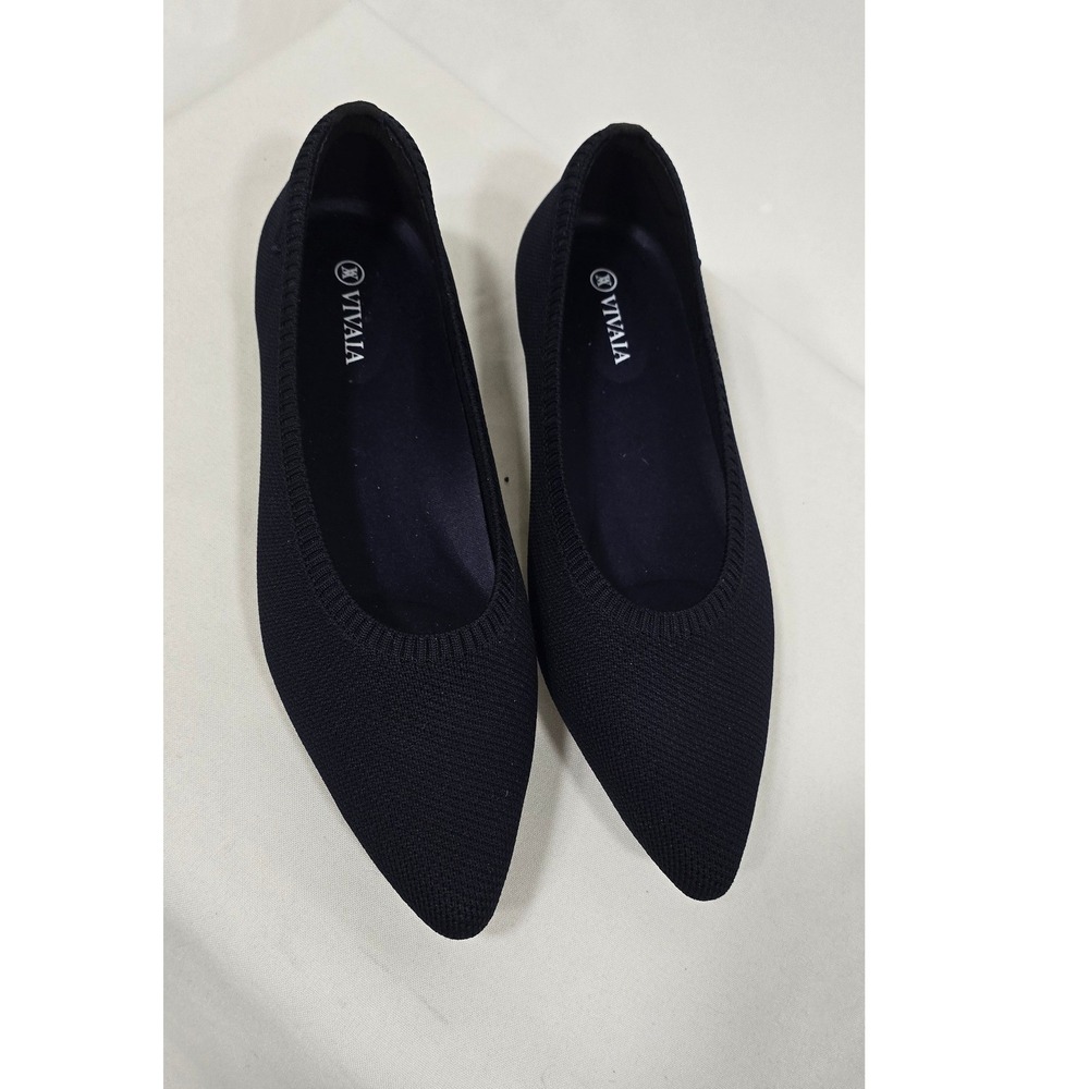 Vivaia aria women 9 ballet flats pointed toe blue travel comfort slipon festival - Picture 3 of 9